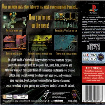 Oddworld - L Odyssee d Abe (FR) box cover back